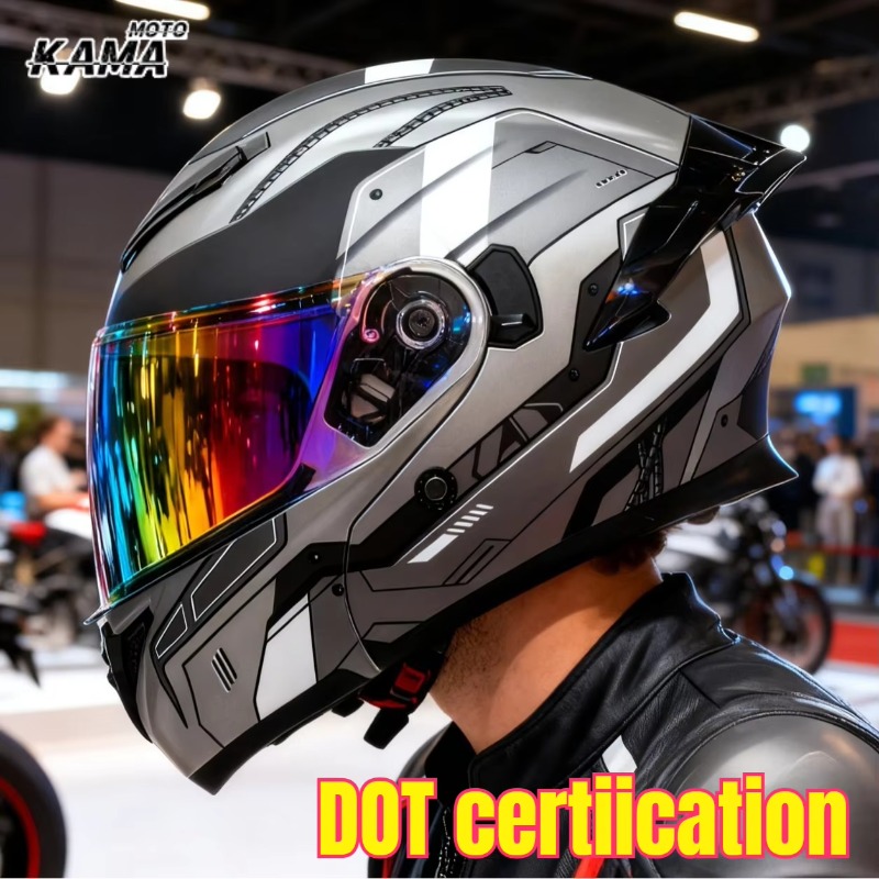 Modular Flip Up Motorcycle Helmet Dot Approved - Мотоциклетные шлемы с двойными визорами, одобренные