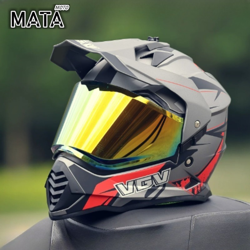 Full Face Motorcycle Helmet With Bluetooth - Мотоциклетный шлем VGV Motocross с сертификацией