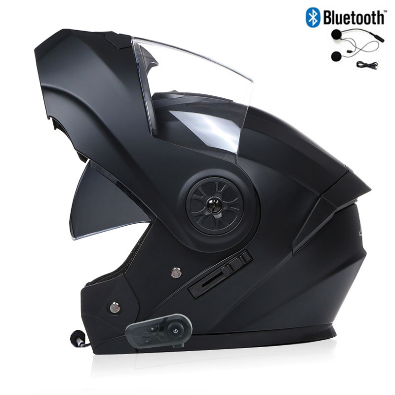 Modular Flip Up Motorcycle Helmet Dot Approved - Мотоциклетный анфас с Bluetooth для мужчин