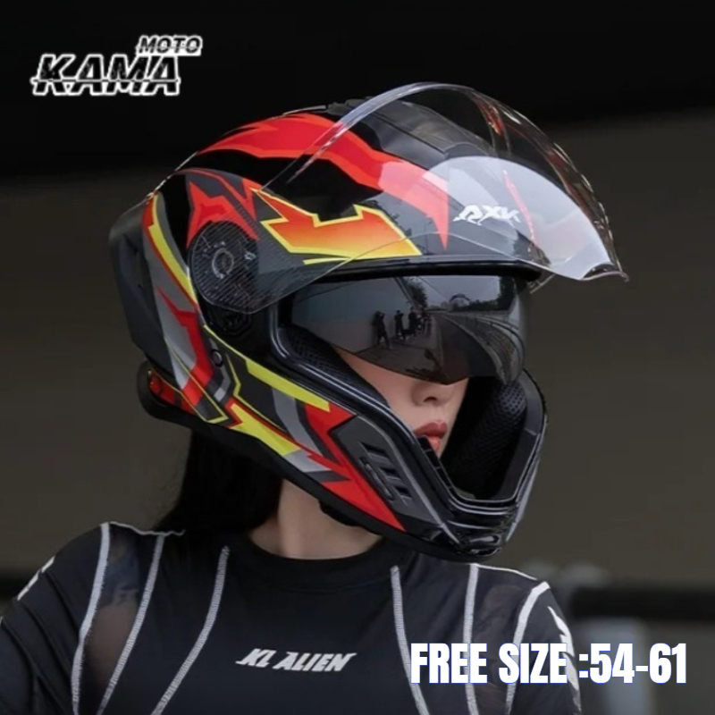 Full Face Motorcycle Helmet With Bluetooth - Мотоциклетный шлем с большим задним спойлером