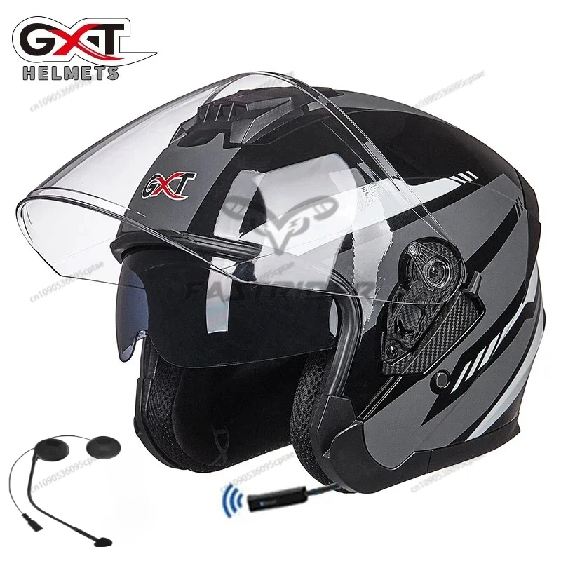 Full Face Motorcycle Helmet With Bluetooth - GXT мотоциклетный шлем, гарнитура, беспроводной динамик,