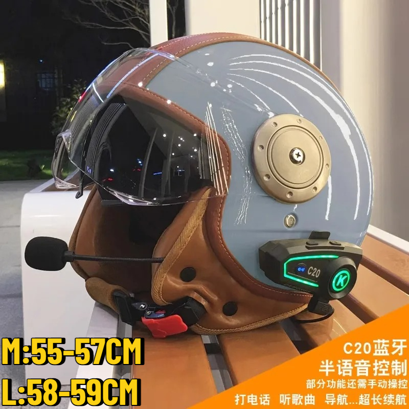Full Face Motorcycle Helmet With Bluetooth - Электрический мотоциклетный шлем с двойным зеркалом,