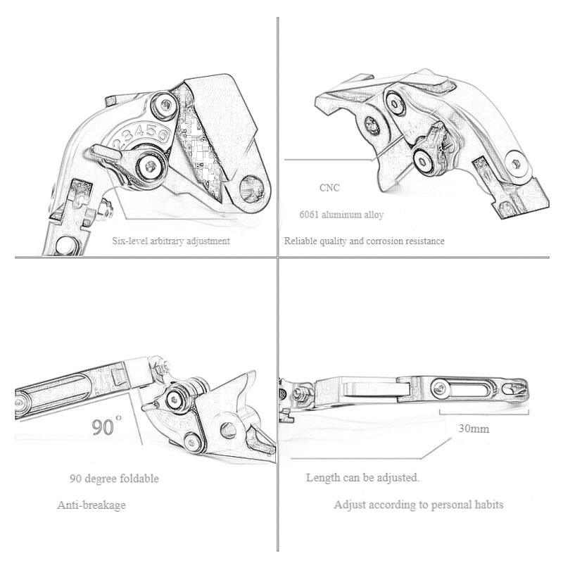 Для HONDA NC700X NC700 X 2016- – обзор и цена Cnc Aluminum Adjustable Brake Clutch Levers