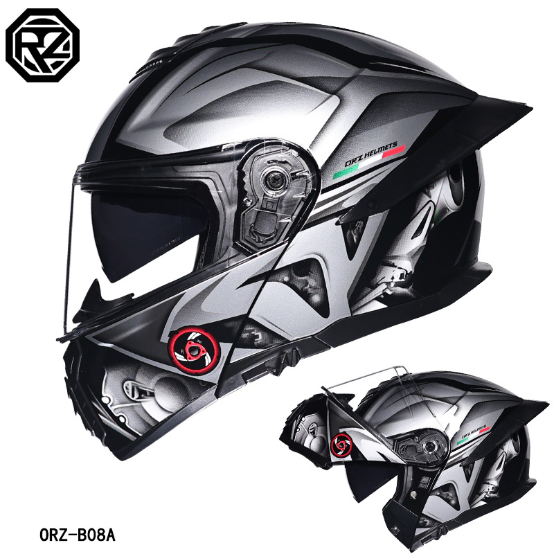 Мотошлем ORZ с двойным визором – обзор и цена Full Face Motorcycle Helmet With Bluetooth