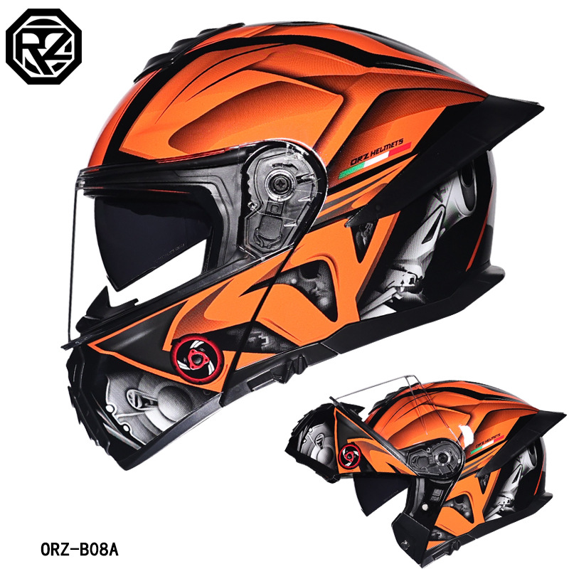 Мотошлем ORZ с двойным визором – обзор и цена Full Face Motorcycle Helmet With Bluetooth