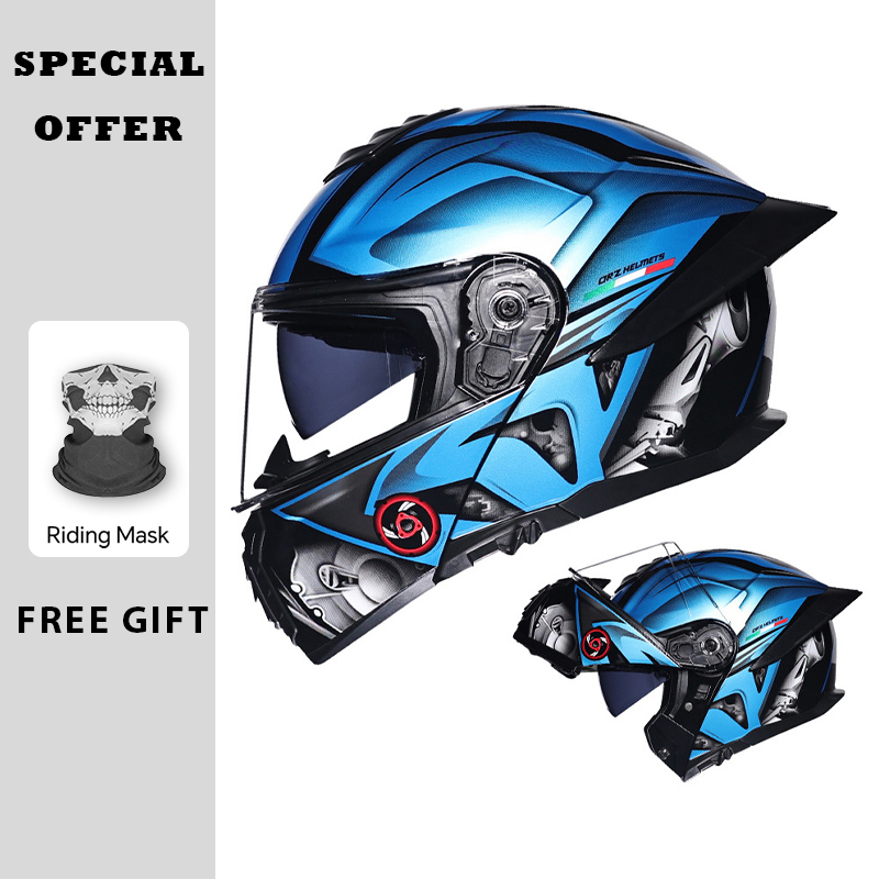 Мотоциклетный откидной шлем с  – обзор и цена Dual Visor Motorcycle Racing Helmet