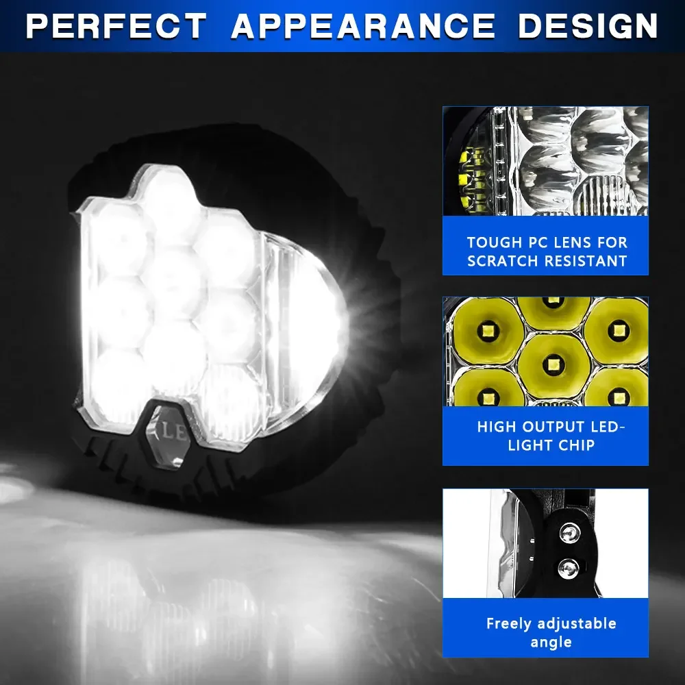 Светодиодная поисковая панель, – обзор и цена Universal Motorcycle Led Headlight Projector